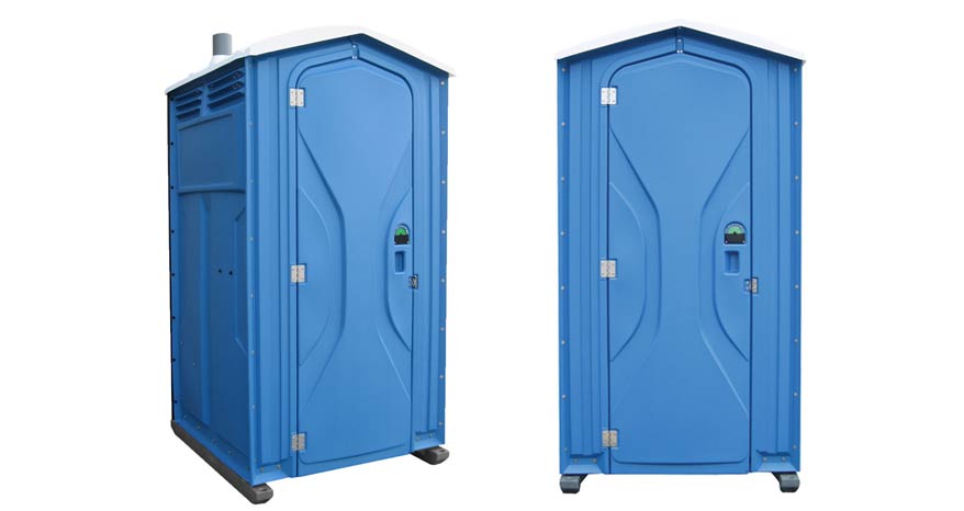 Long-term porta potty units on site in Cedar Rapids, Iowa